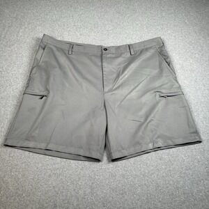 IZOD PerformX Golf Shorts Mens 44 Gray Stretch Lightweight Zip Pocket